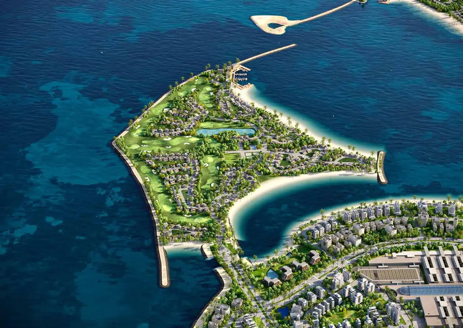 Aerial view of Island D